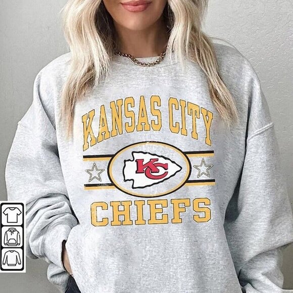 Sierra K Tops - Kansas City Football Crewneck Sweatshirt Retro Fan Gift Vintage Style Look 17